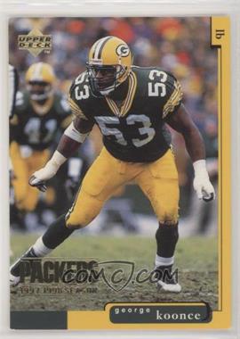 1998 Upper Deck Green Bay Packers - 1997-98 Season #GB24 - George Koonce