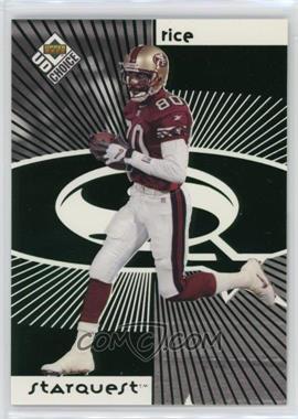 1998 Upper Deck UD Choice - Starquest - Green #2 - Jerry Rice [Good to VG‑EX]