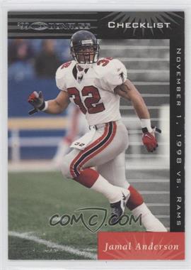 1999 Donruss - [Base] #191 - Checklist - Jamal Anderson