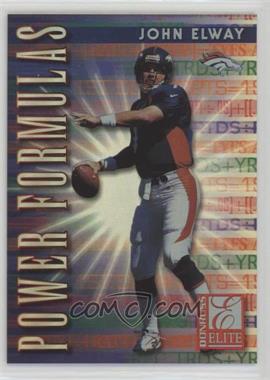 1999 Donruss Elite - Power Formulas #7 - John Elway /3500