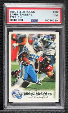 1999 Fleer Focus - [Base] - Stealth #96 - Barry Sanders /300 [PSA 7 NM]