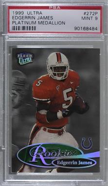 1999 Fleer Ultra - [Base] - Platinum Medallion Edition #272RP - Edgerrin James /65 [PSA 9 MINT]