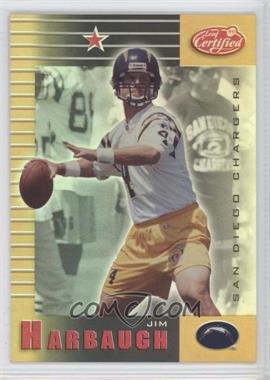 1999 Leaf Certified - [Base] - Mirror Gold #81 - Jim Harbaugh /45