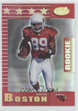 1999 Leaf Certified - [Base] - Mirror Red #176 - David Boston