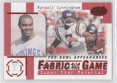 1999 Leaf Certified - Fabric of the Game #FG11 - Randall Cunningham /500
