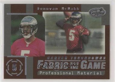 1999 Leaf Certified - Fabric of the Game #FG50 - Donovan McNabb /1000