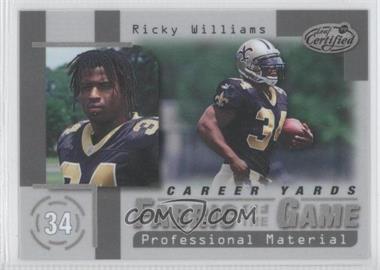 1999 Leaf Certified - Fabric of the Game #FG71 - Ricky Williams /1000