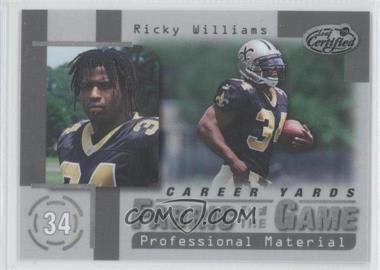 1999 Leaf Certified - Fabric of the Game #FG71 - Ricky Williams /1000