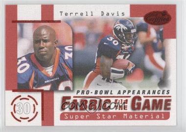 1999 Leaf Certified - Fabric of the Game #FG8 - Terrell Davis /500