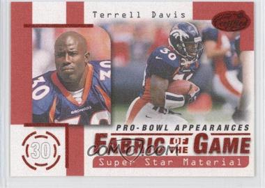 1999 Leaf Certified - Fabric of the Game #FG8 - Terrell Davis /500