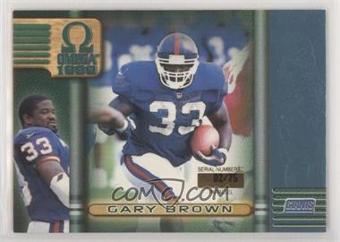 1999 Pacific Omega - [Base] - Platinum Blue #155 - Gary Brown /75 [Noted]