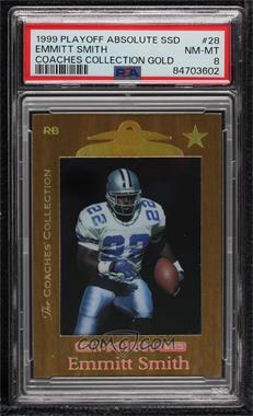 1999 Playoff Absolute SSD - [Base] - Gold The Coaches' Collection #28 - Emmitt Smith /25 [PSA 8 NM‑MT]