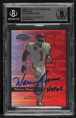 1999 Playoff Contenders SSD - [Base] - Speed Red #131 - Warren Moon /100 [BAS BGS Authentic]