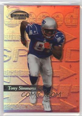 1999 Playoff Contenders SSD - [Base] - Speed Red #99 - Tony Simmons /100