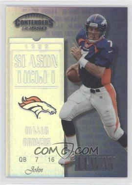 1999 Playoff Contenders SSD - [Base] #114 - John Elway