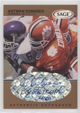 1999 SAGE - Autographs - Bronze #A16 - Antwan Edwards /650