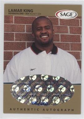 1999 SAGE - Autographs - Gold #A28 - Lamar King /200