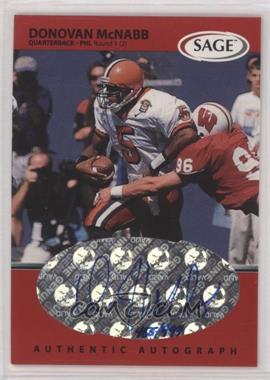 1999 SAGE - Autographs - Red #A36 - Donovan McNabb /999