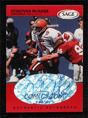 1999 SAGE - Autographs - Red #A36 - Donovan McNabb /999