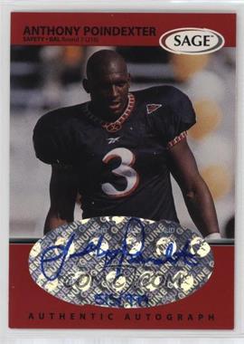 1999 SAGE - Autographs - Red #A41 - Anthony Poindexter /999