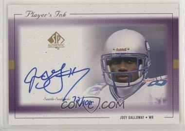 1999 SP Authentic - Player's Ink - Level 2 Purple #JG-A - Joey Galloway /100