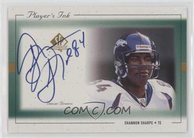 1999 SP Authentic - Player's Ink #SS-A - Shannon Sharpe