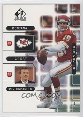 1999 SP Signature Edition - Great Performances #J9 - Joe Montana