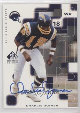 1999 SP Signature Edition - Signatures #CJ - Charlie Joiner