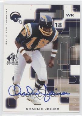 1999 SP Signature Edition - Signatures #CJ - Charlie Joiner