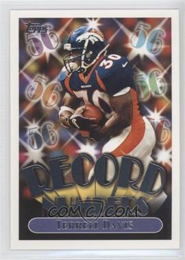 1999 Topps - Record Numbers #RN2 - Terrell Davis