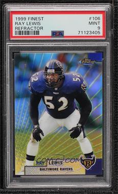 1999 Topps Finest - [Base] - Refractor #106 - Ray Lewis [PSA 9 MINT]