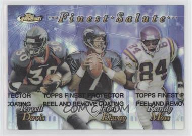 1999 Topps Finest - Finest Salute - Refractor #FS - Terrell Davis, John Elway, Randy Moss