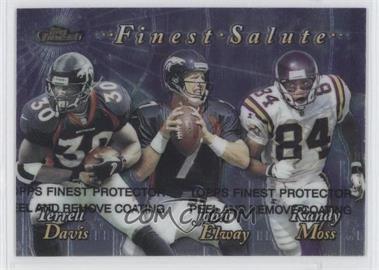 1999 Topps Finest - Finest Salute #FS.1 - Terrell Davis, John Elway, Randy Moss