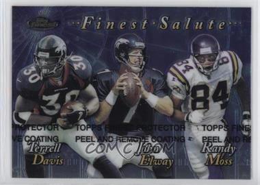 1999 Topps Finest - Finest Salute #FS.1 - Terrell Davis, John Elway, Randy Moss