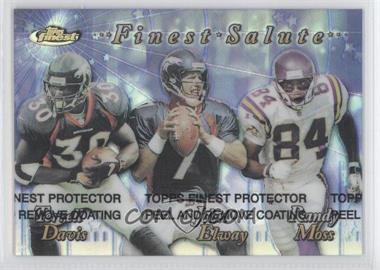 1999 Topps Finest - Finest Salute #FS.2 - Terrell Davis, Randy Moss, John Elway (Refractor)