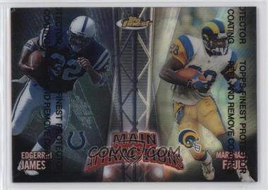 1999 Topps Finest - Main Attraction - Right Side Refractor #MA4 - Edgerrin James, Marshall Faulk