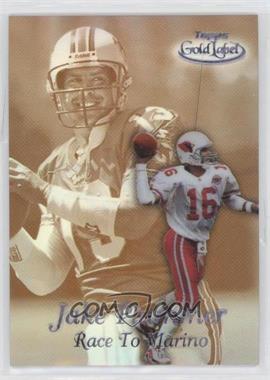 1999 Topps Gold Label - Race to... - Black #R5 - Jake Plummer, Dan Marino