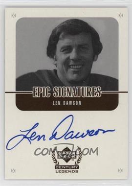 1999 Upper Deck Century Legends - Epic Signatures #LD - Len Dawson