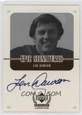 1999 Upper Deck Century Legends - Epic Signatures #LD - Len Dawson