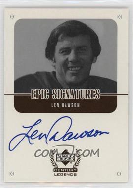 1999 Upper Deck Century Legends - Epic Signatures #LD - Len Dawson