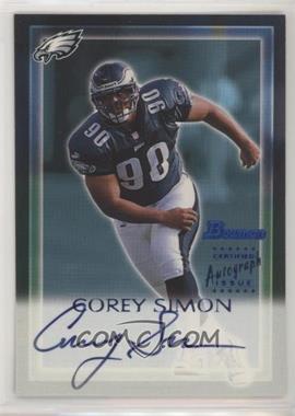 2000 Bowman - Certified Autograph Issue #CS - Corey Simon