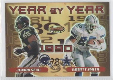 2000 Bowman's Best - Year By Year #Y8 - Junior Seau, Emmitt Smith