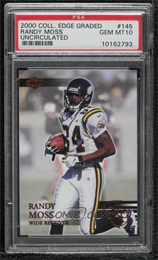 2000 Collector's Edge Graded - [Base] - Uncirculated #145 - Randy Moss /5000 [PSA 10 GEM MT]