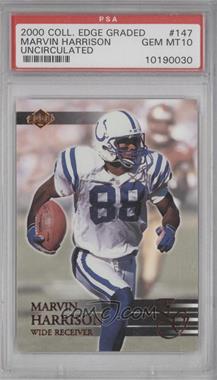 2000 Collector's Edge Graded - [Base] - Uncirculated #147 - Marvin Harrison /5000 [PSA 10 GEM MT]