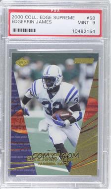 2000 Collector's Edge Supreme - [Base] #58 - Edgerrin James [PSA 9 MINT]