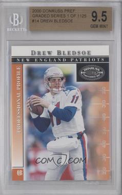 2000 Donruss Preferred QBC - [Base] - Graded Series #14 - Drew Bledsoe /1125 [BGS 9.5 GEM MINT]