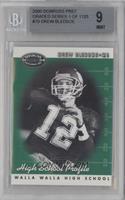 High School Profile - Drew Bledsoe [BGS 9 MINT] #/1,125