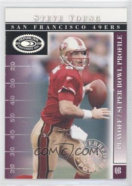 2000 Donruss Preferred QBC - [Base] - Preferred Power #82 - Playoff/Super Bowl Profile - Steve Young /50