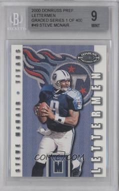 2000 Donruss Preferred QBC - Lettermen #LM49 - Steve McNair /1000 [BGS 9 MINT]