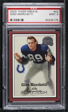 2000 Fleer Greats of the Game - [Base] #43 - Gino Marchetti [PSA 9 MINT]